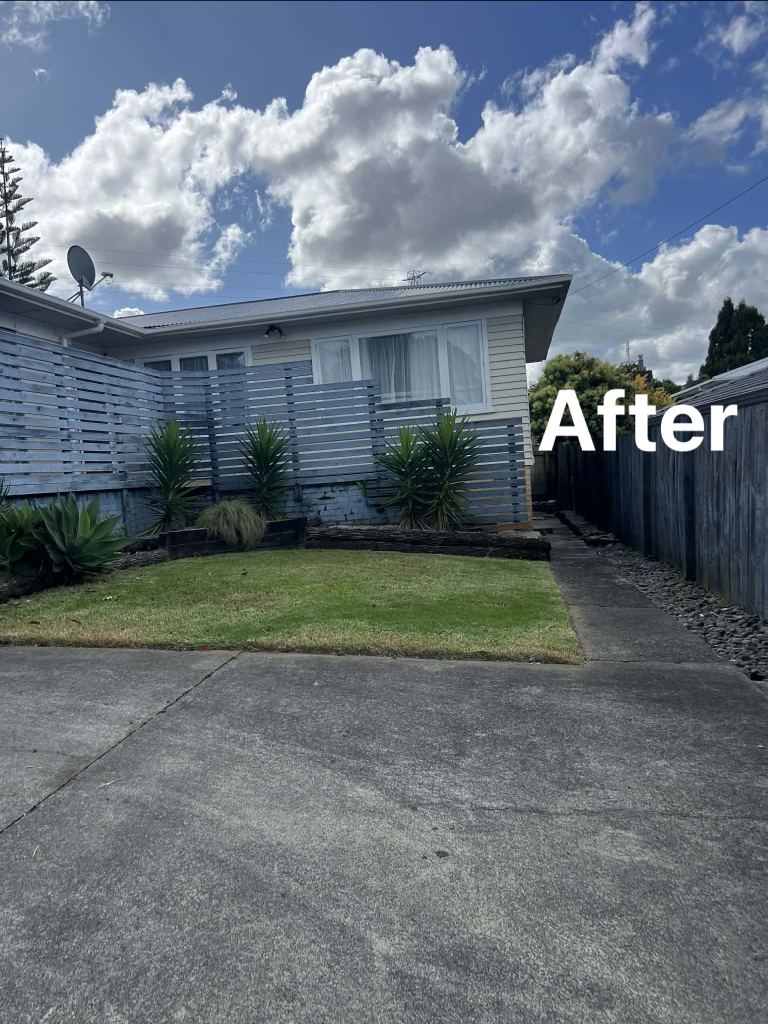 After lawn mowing and edge tidy up in Auckland